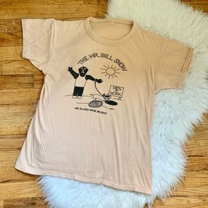 Vintage 70s Mr Bill Show Sluggo T-Shirt Beige Saturday Night Live SNL TV Comedy